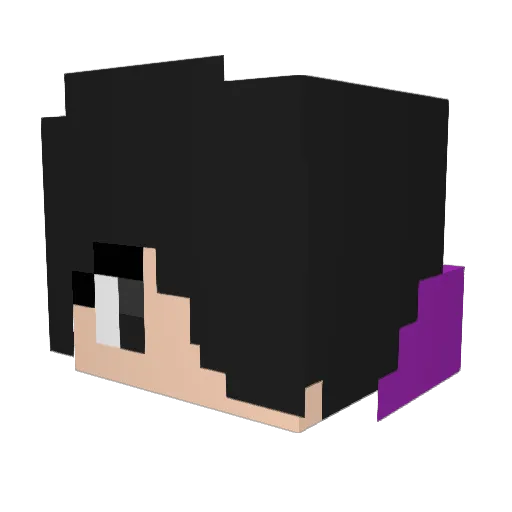 Zannielle Minecraft avatar head, 3D render