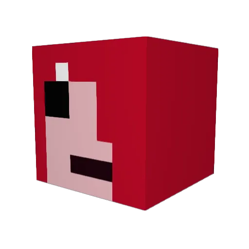 Zannite Minecraft avatar head, 3D render