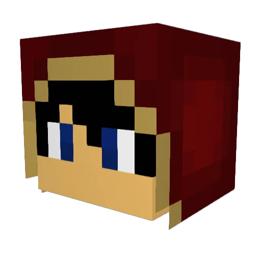 Zannman Minecraft avatar head, 3D render