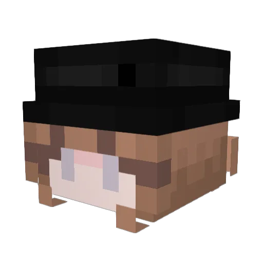 Zannxh Minecraft avatar head, 3D render