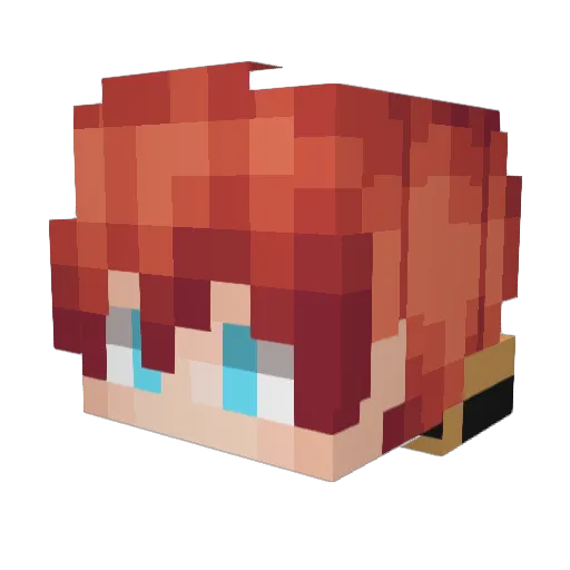 Zanoxkii Minecraft avatar head, 3D render
