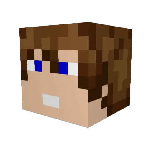 Zantarak Minecraft avatar head, 3D render