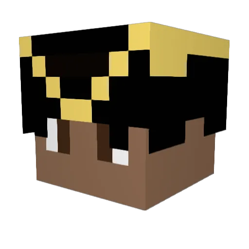 Zantaru Minecraft avatar head, 3D render