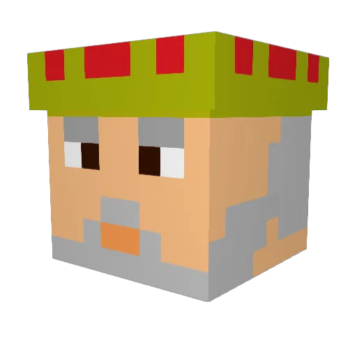 Zantern Minecraft avatar head, 3D render