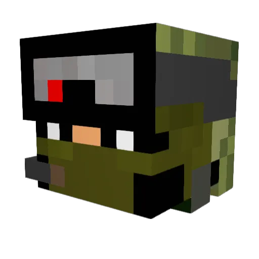 Zantolis Minecraft avatar head, 3D render