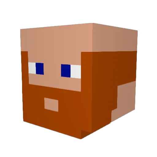 Zanusso Minecraft avatar head, 3D render