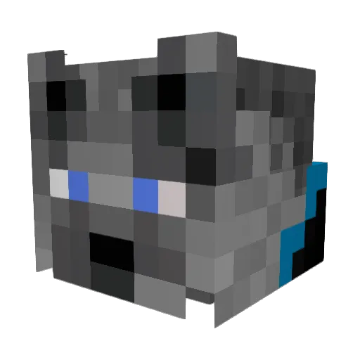 Zanwel Minecraft avatar head, 3D render