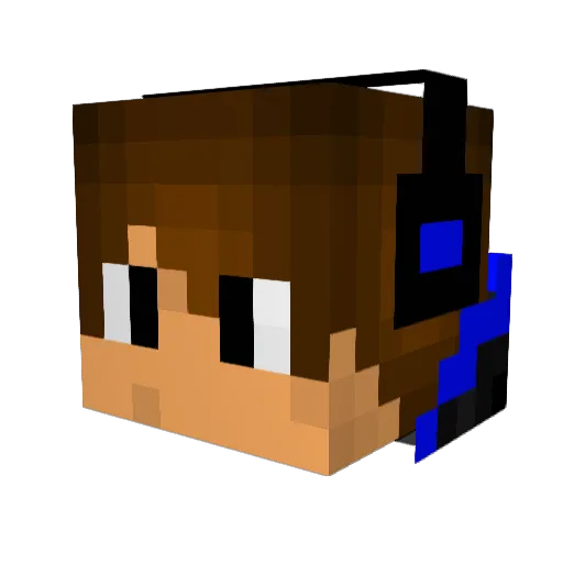 ZanyBuilderBoy Minecraft avatar head, 3D render