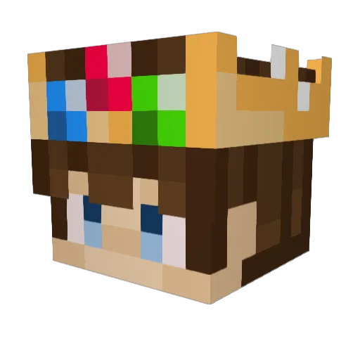 ZanyPain Minecraft avatar head, 3D render