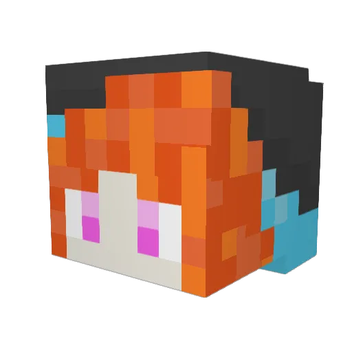 Zany__ Minecraft avatar head, 3D render