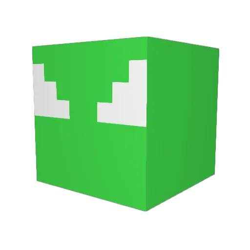 Zanya8bit Minecraft avatar head, 3D render