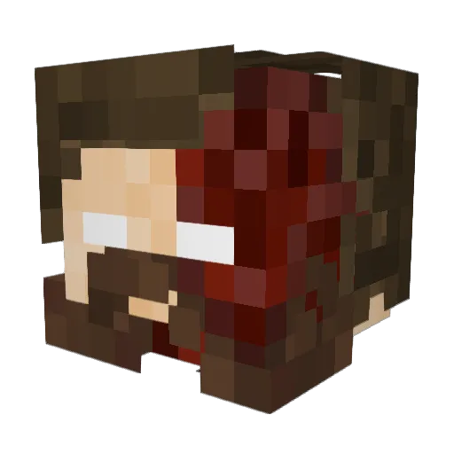 Zanyon Minecraft avatar head, 3D render