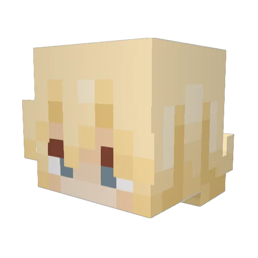 ZanzaC18 Minecraft avatar head, 3D render