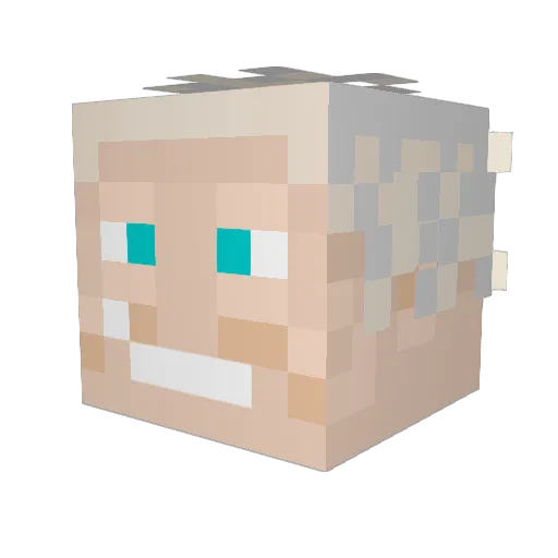ZaoGao Minecraft avatar head, 3D render