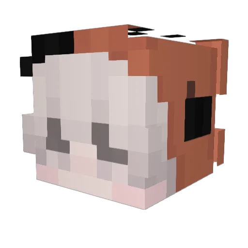 ZaoTobi Minecraft avatar head, 3D render
