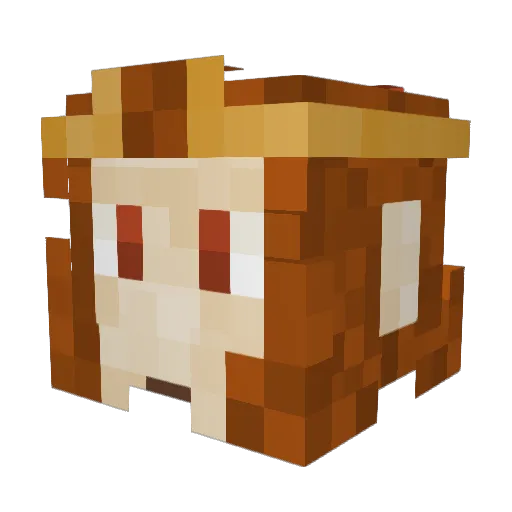 Zao_Hua Minecraft avatar head, 3D render