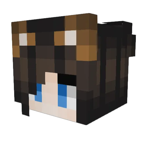 Zaost Minecraft avatar head, 3D render