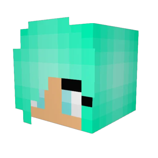 Zaouik Minecraft avatar head, 3D render