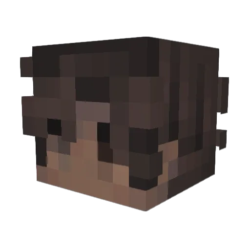 ZapBlic Minecraft avatar head, 3D render