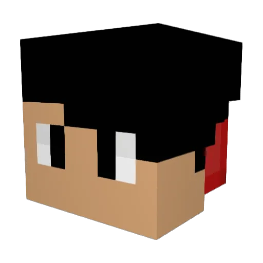 ZapClient Minecraft avatar head, 3D render