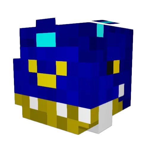 ZapDragon1 Minecraft avatar head, 3D render
