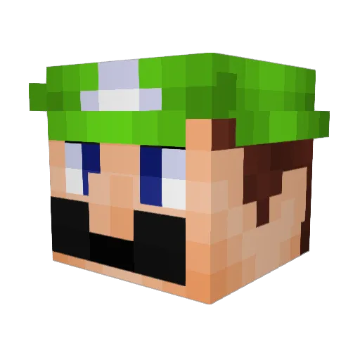 ZapMH Minecraft avatar head, 3D render
