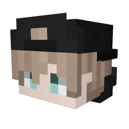 Zap_XD Minecraft avatar head, 3D render