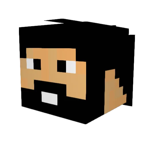Zapdosz Minecraft avatar head, 3D render