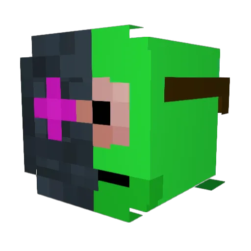 ZapexYT Minecraft avatar head, 3D render