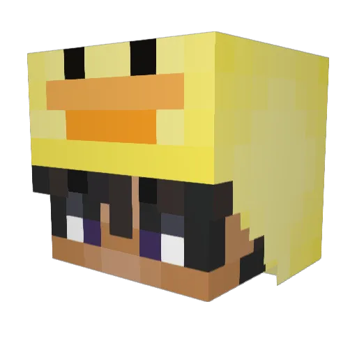 Zaphaha Minecraft avatar head, 3D render