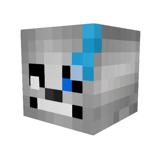 Zaphair Minecraft avatar head, 3D render