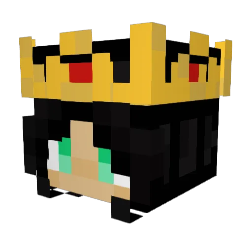 Zapharma Minecraft avatar head, 3D render