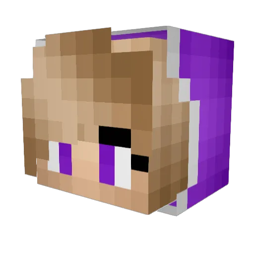 Zaphex Minecraft avatar head, 3D render