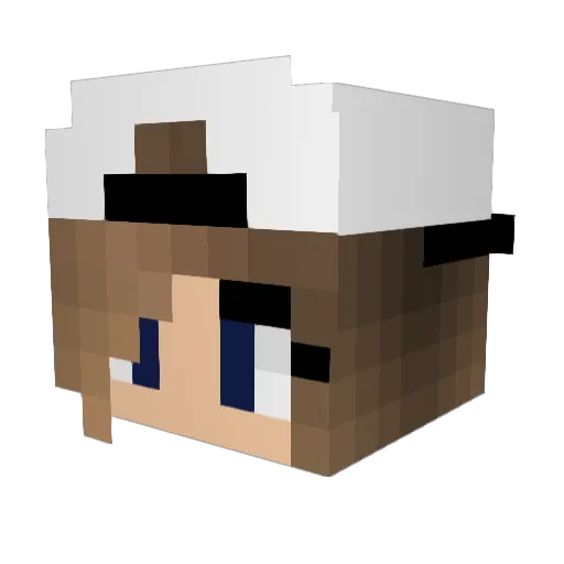 Zaphireblu Minecraft avatar head, 3D render
