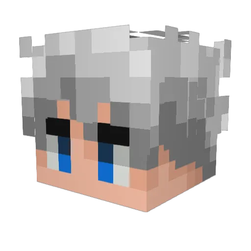 Zaphkieru Minecraft avatar head, 3D render