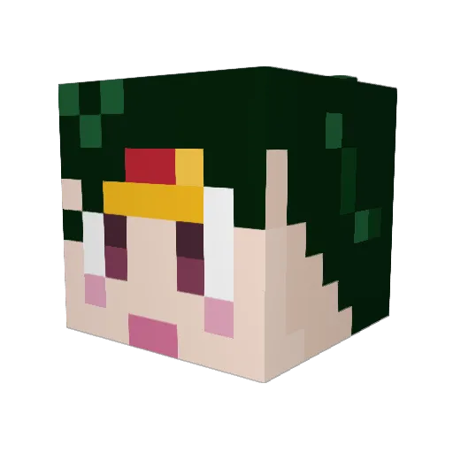 Zaphkyel Minecraft avatar head, 3D render