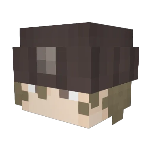 Zaphoid_ Minecraft avatar head, 3D render
