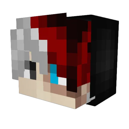 ZapiLP Minecraft avatar head, 3D render