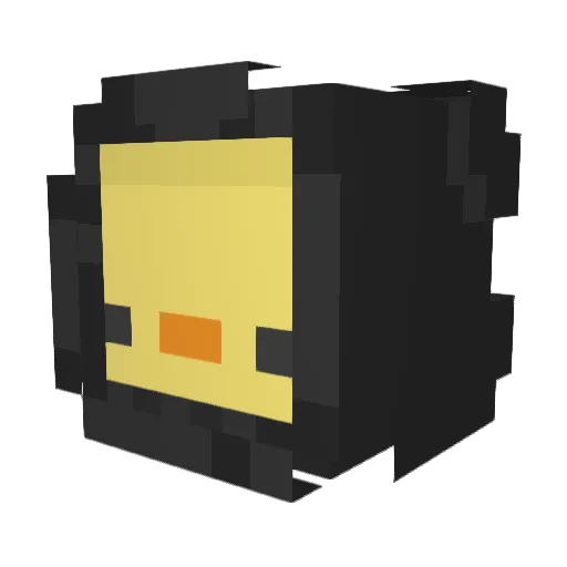 Zapii Minecraft avatar head, 3D render