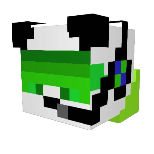 Zapiox_YT Minecraft avatar head, 3D render