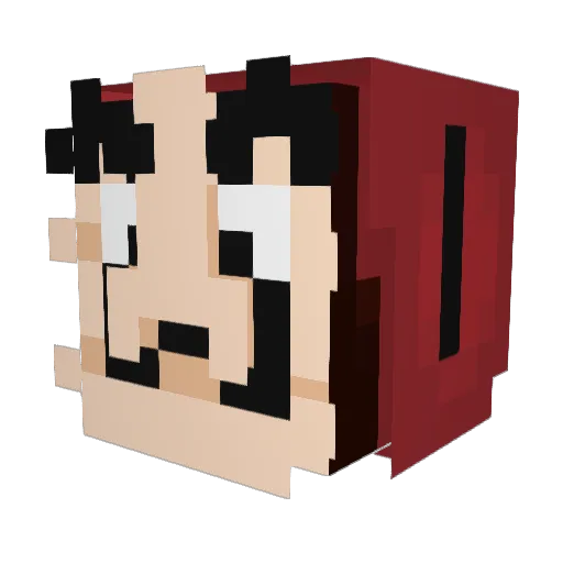 Zapitflash Minecraft avatar head, 3D render