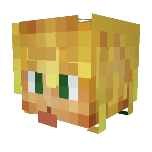 Zapman27 Minecraft avatar head, 3D render