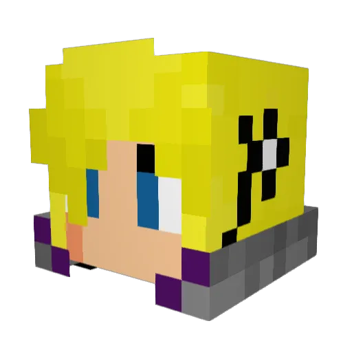 ZapoDLo Minecraft avatar head, 3D render