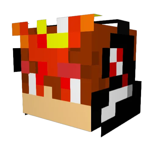 ZapoDude Minecraft avatar head, 3D render