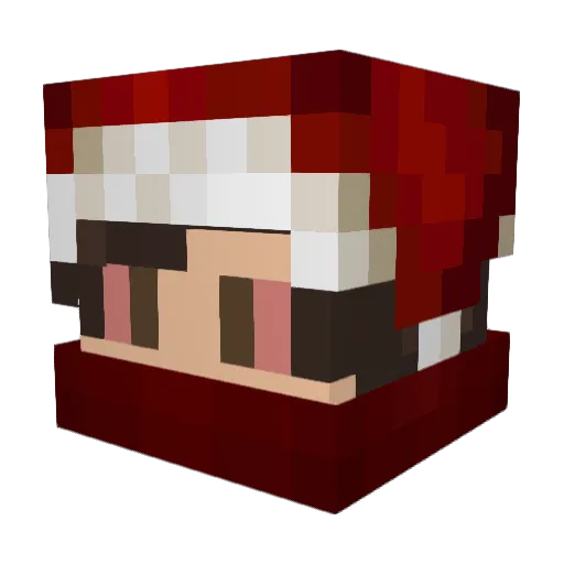 Zappano Minecraft avatar head, 3D render