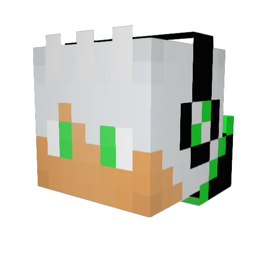 ZappedDK Minecraft avatar head, 3D render