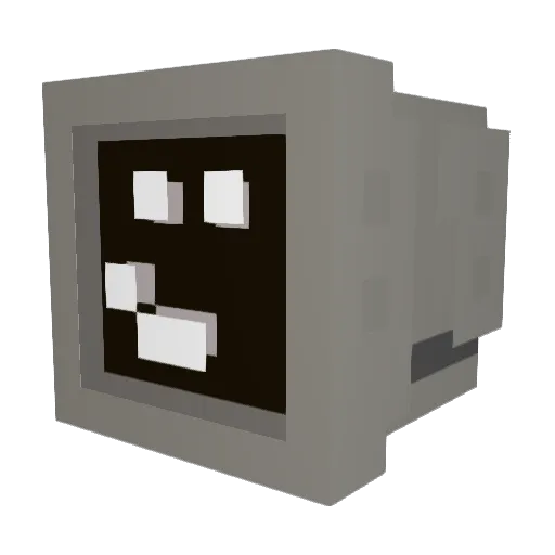 Zapperdogget Minecraft avatar head, 3D render