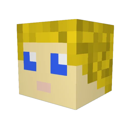 Zappers42 Minecraft avatar head, 3D render