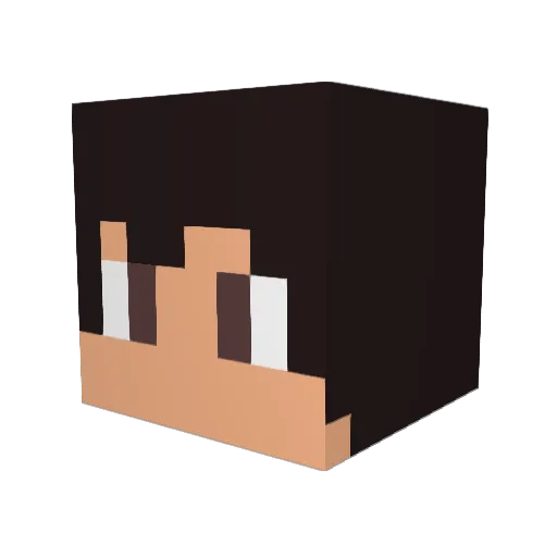 Zappi64 Minecraft avatar head, 3D render
