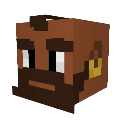 Zaprx Minecraft avatar head, 3D render